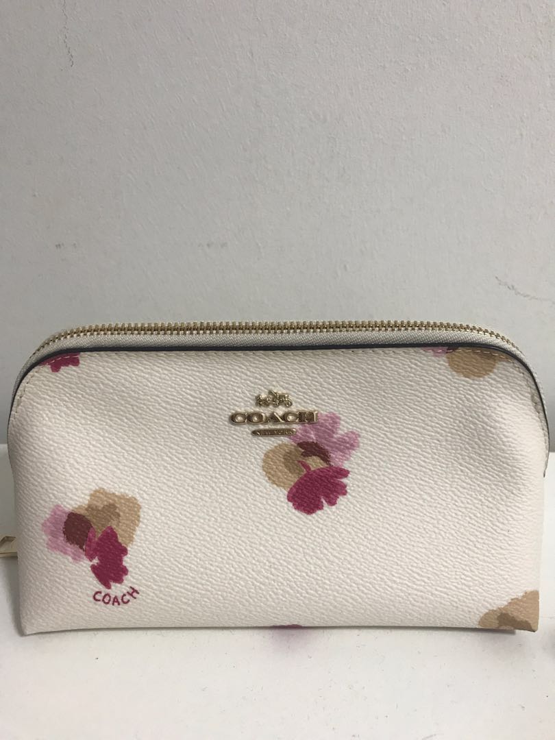 Coach floral discount cosmetic bag