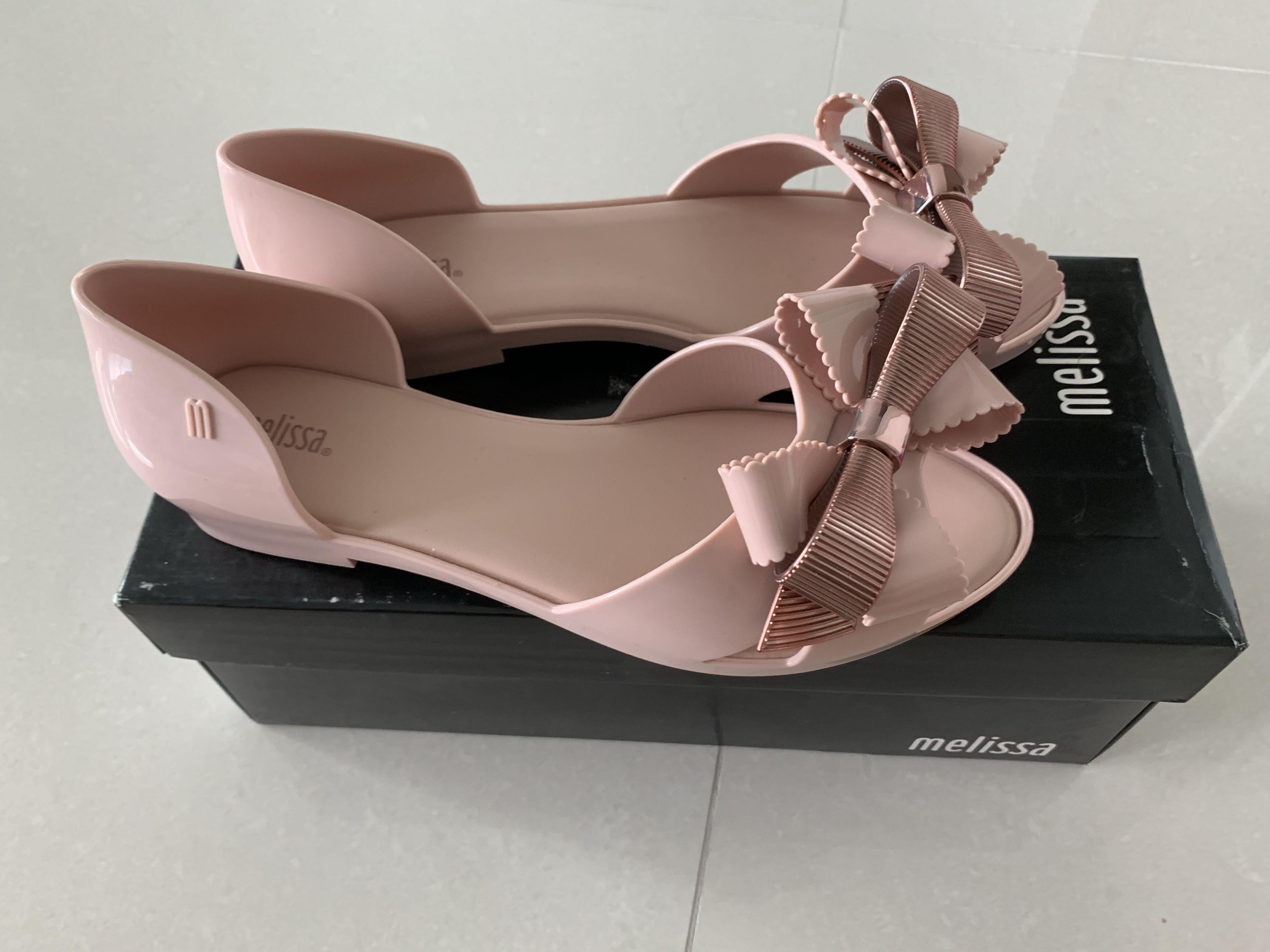 Brand new Melissa seduction III AD light pink bow flats Women s