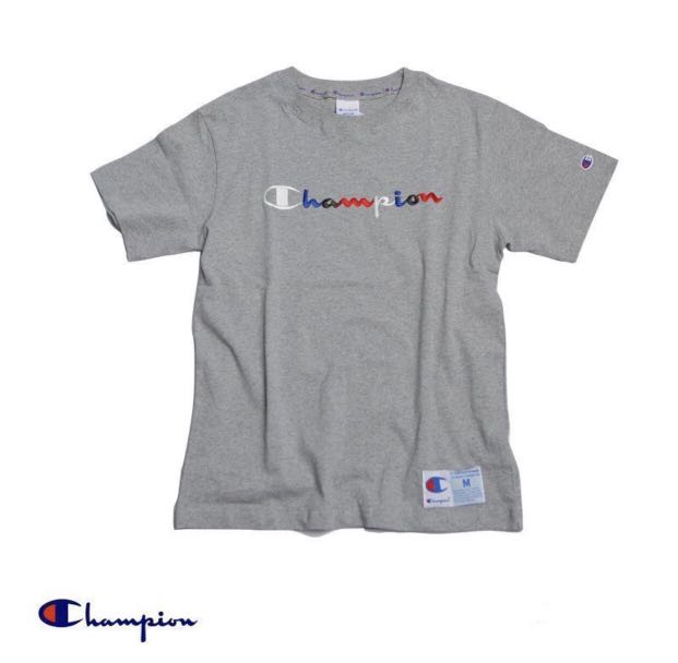 champion rainbow logo tee