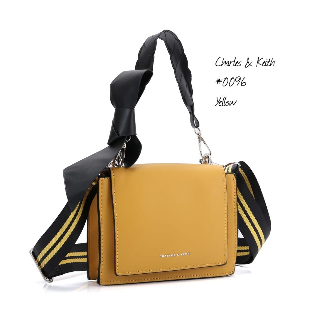 charles keith nylon strap crossbody bag