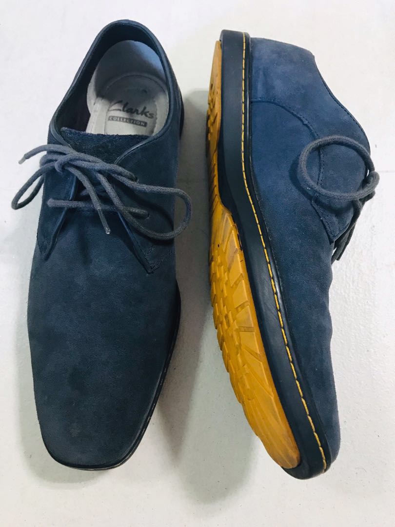 clarks blue suede shoes mens
