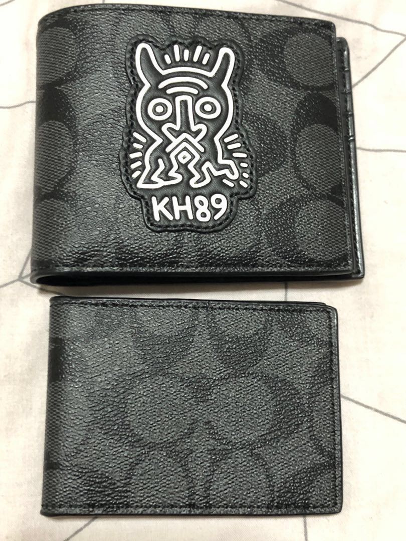 Coach Men s Wallet Keith Haring Charcoal Black Motif Men s