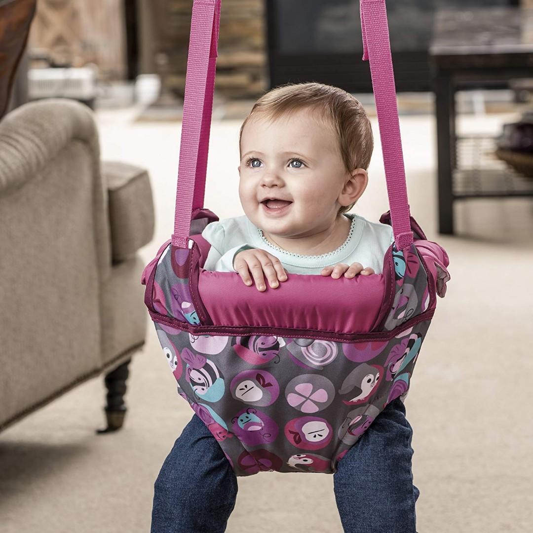 pink and purple exersaucer