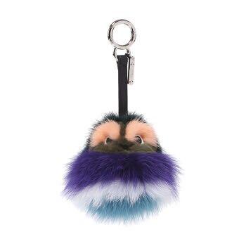 fendi fur ball keychain