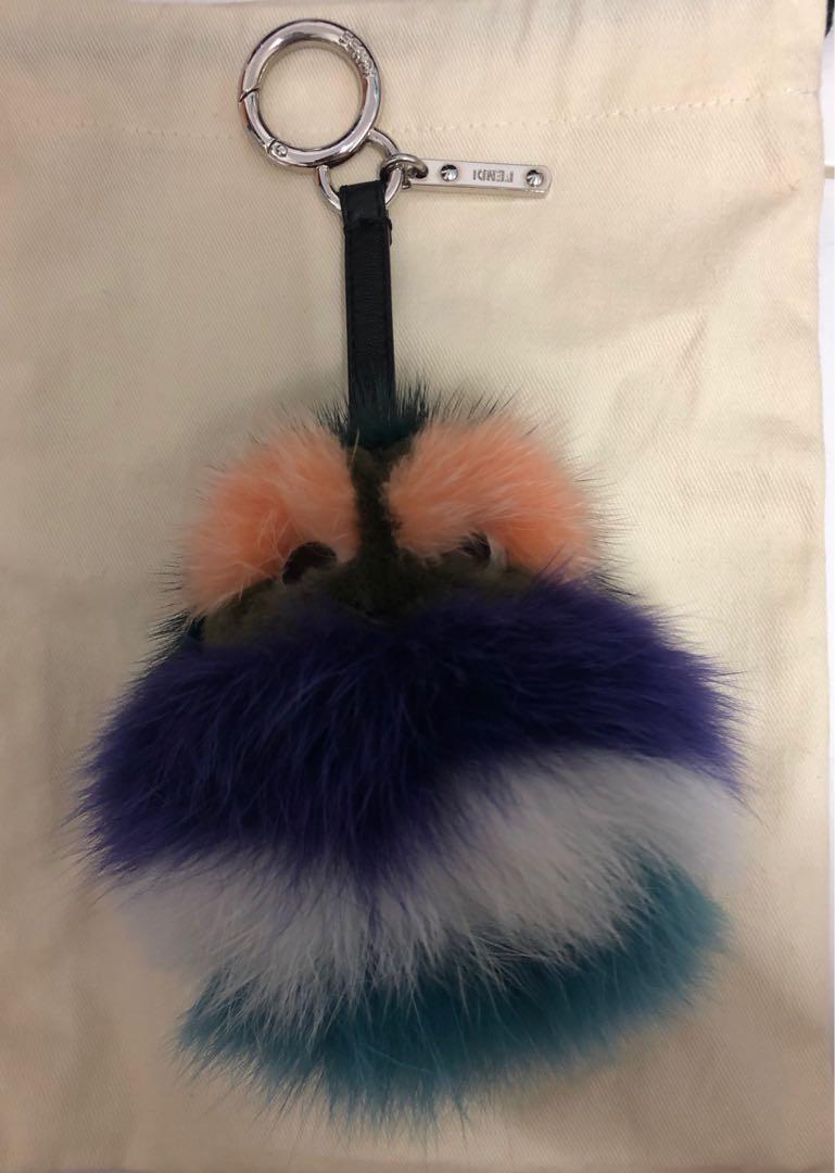 Fendi fur ball keychain outlet