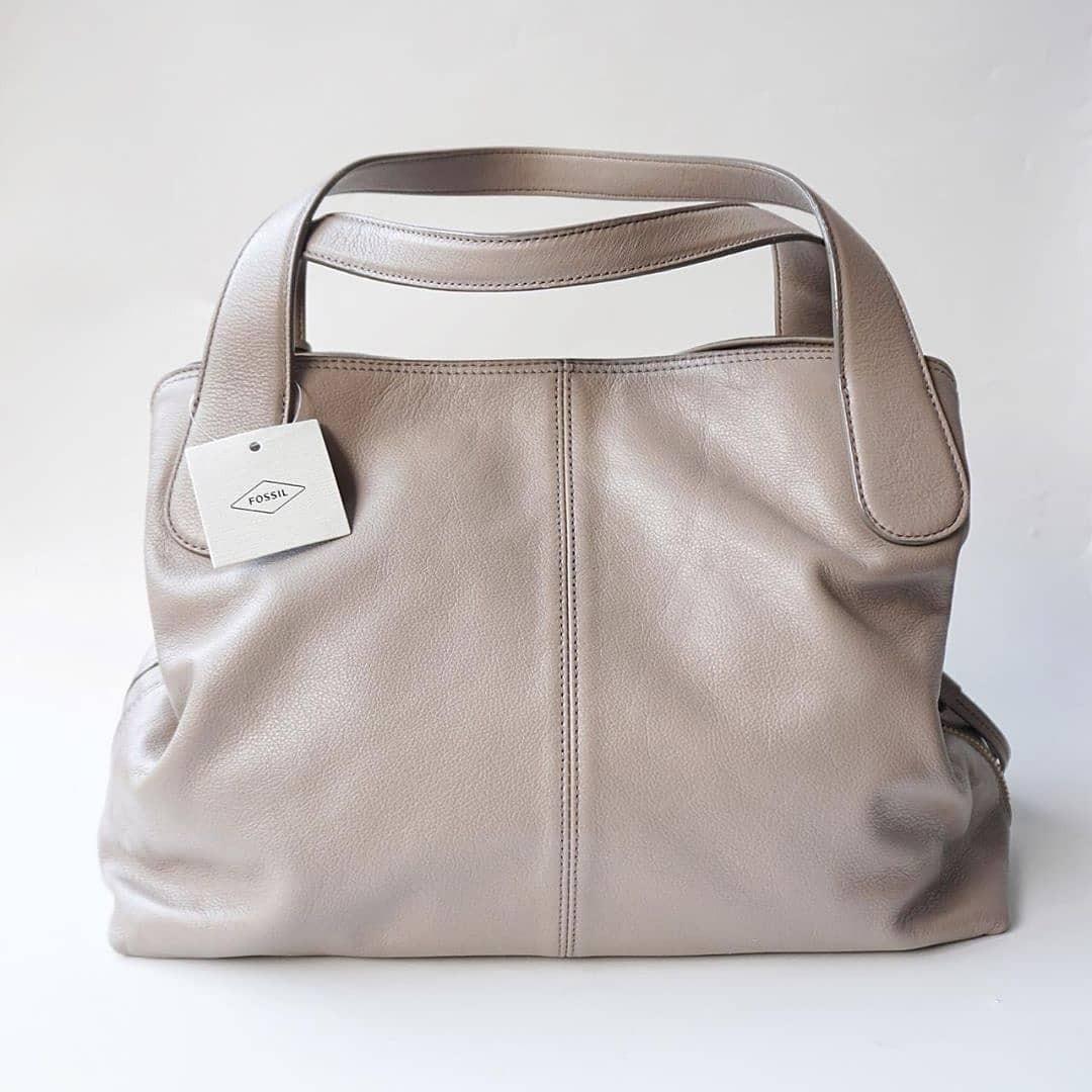 Fossil Maya Satchel Taupe Size 34x14x26 cm