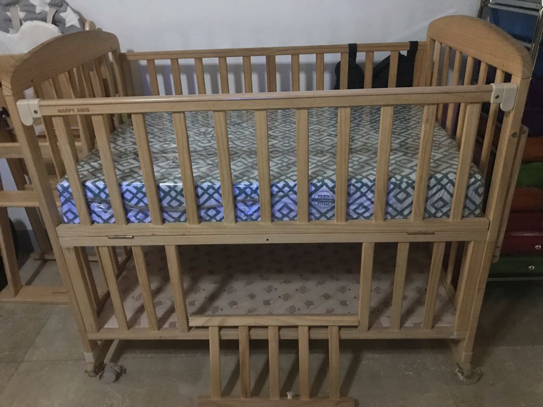 Happy Dino Luxury Wooden Crib Last day sale 26 May Babies Kids