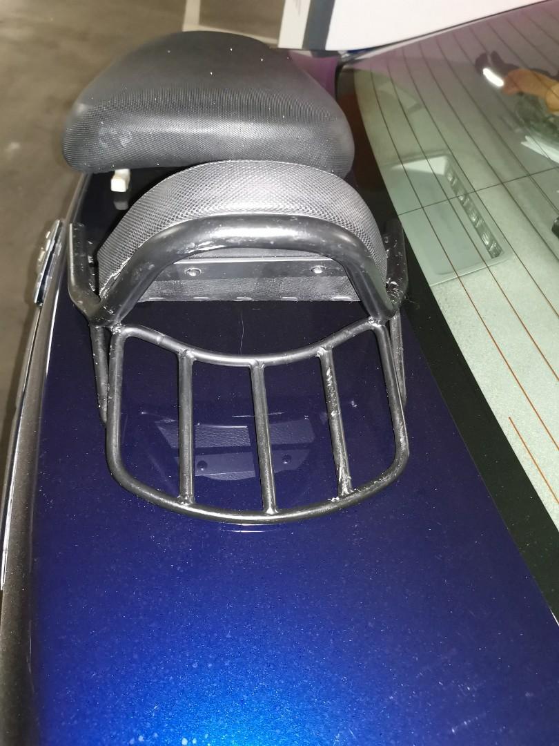 Hayabusa gen 1 pillion seat anti slip cover and rack for backrest