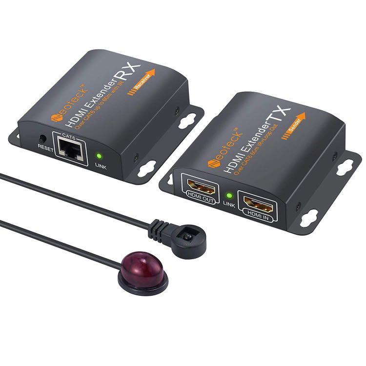 HDMI Extender Neoteck 60m HDMI Repeater with 2 Port HDMI Splitter Loop
