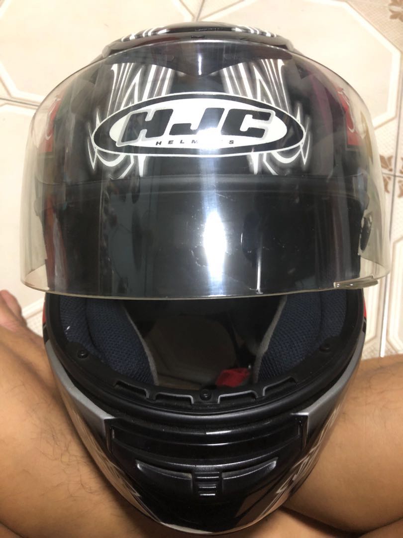 Hjc helmet, Motorcycles, Motorcycle Apparel on Carousell