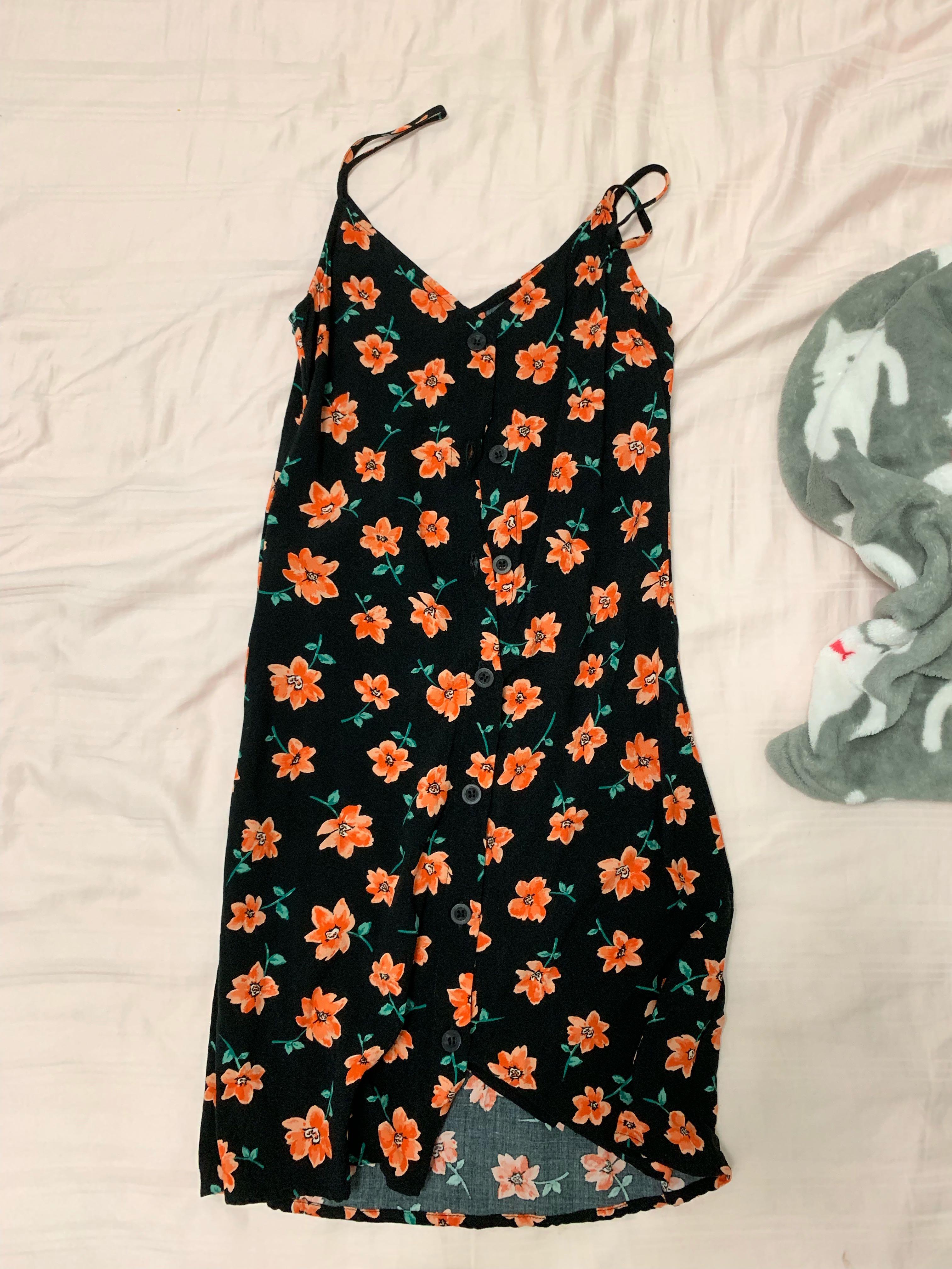 H M Black Floral Dress Women S Fashion Clothes Dresses Skirts On Carousell