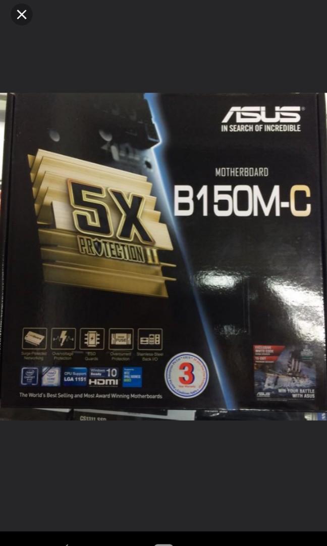 I5 6600 Processor Asus B150m C Motherboard Electronics Computers Others On Carousell