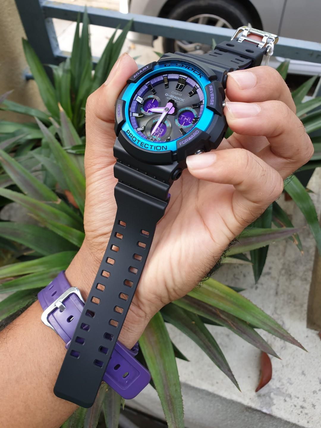 JAM G SHOCK ORIGINAL GAS 100BL 1 MODEL 2019 Men s Fashion Watches Accessories Watches on Carousell