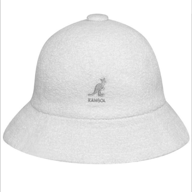Kangol 袋鼠鐘型帽白色 她的時尚 飾品配件在旋轉拍賣