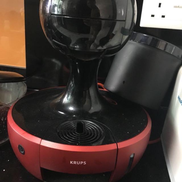 Krups Nescafe Dolce Gusto Drop Red Metal, TV & Home Appliances
