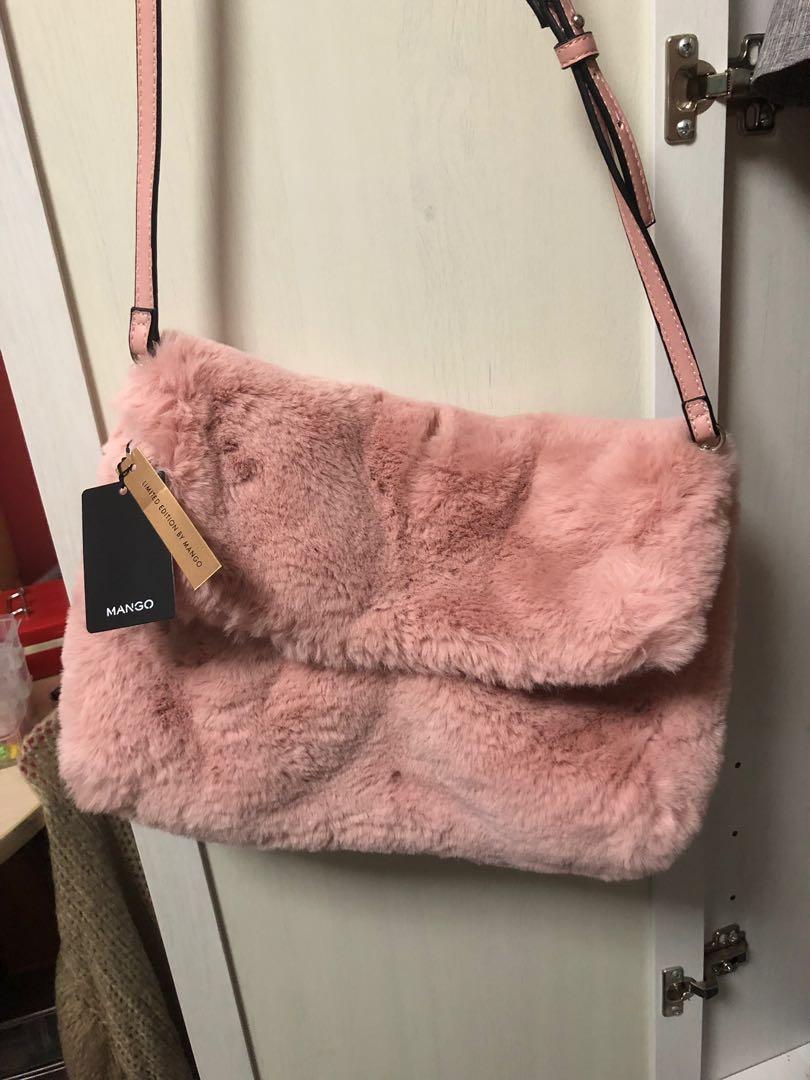 furry sling bag
