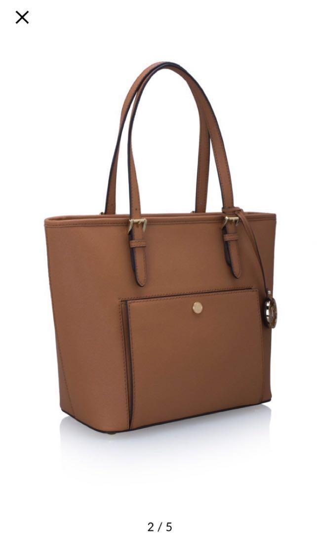 mk jet set snap pocket tote