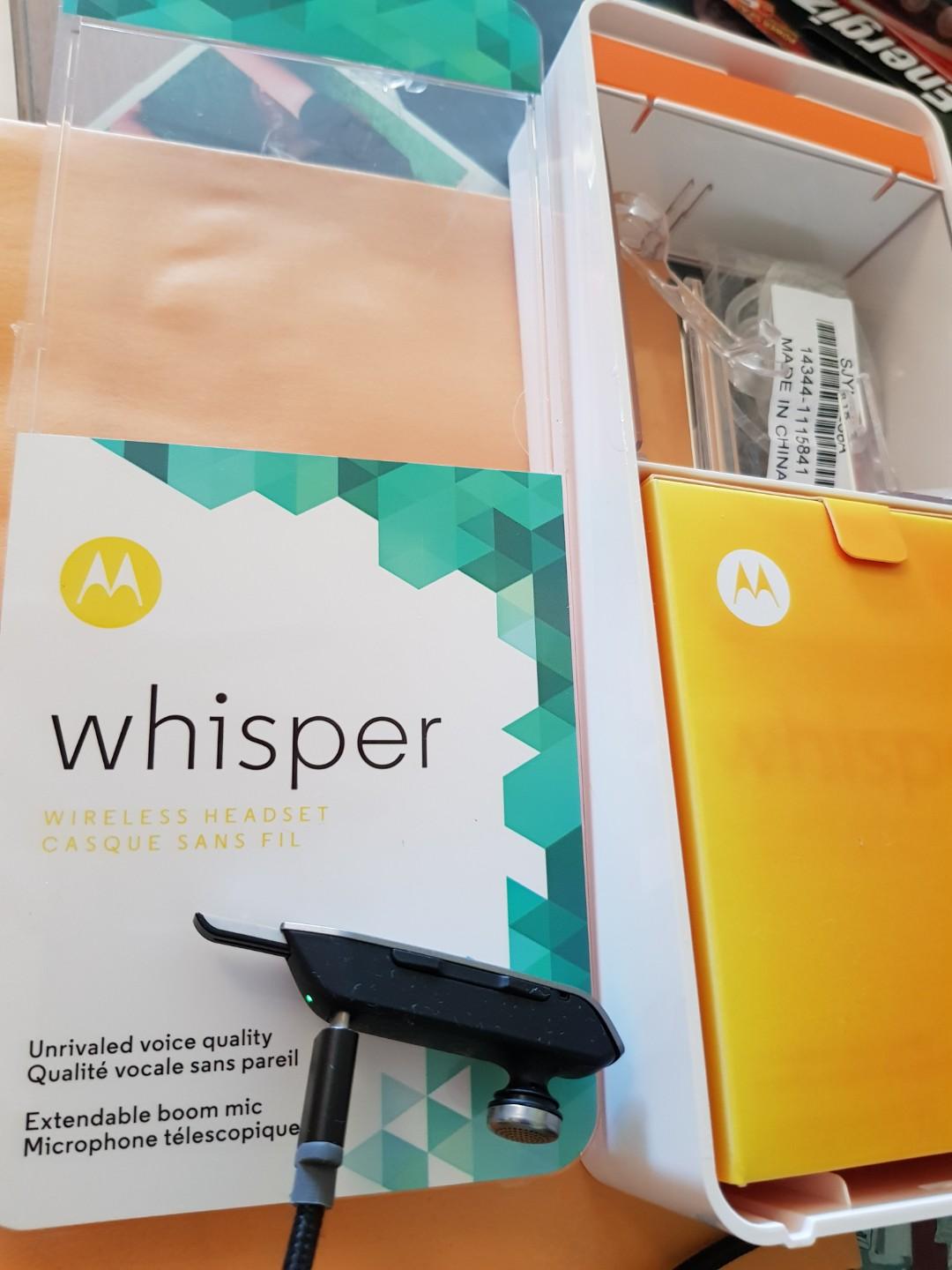 Motorola whisper hot sale