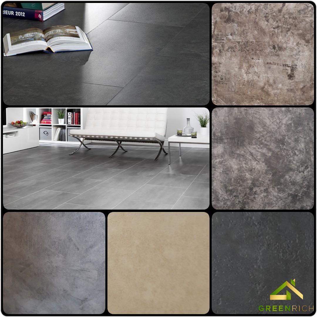 Natural Stone Cement Effect Vinyl Flooring Home Services Renovations On Carousell