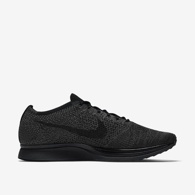 nike flyknit racers triple black
