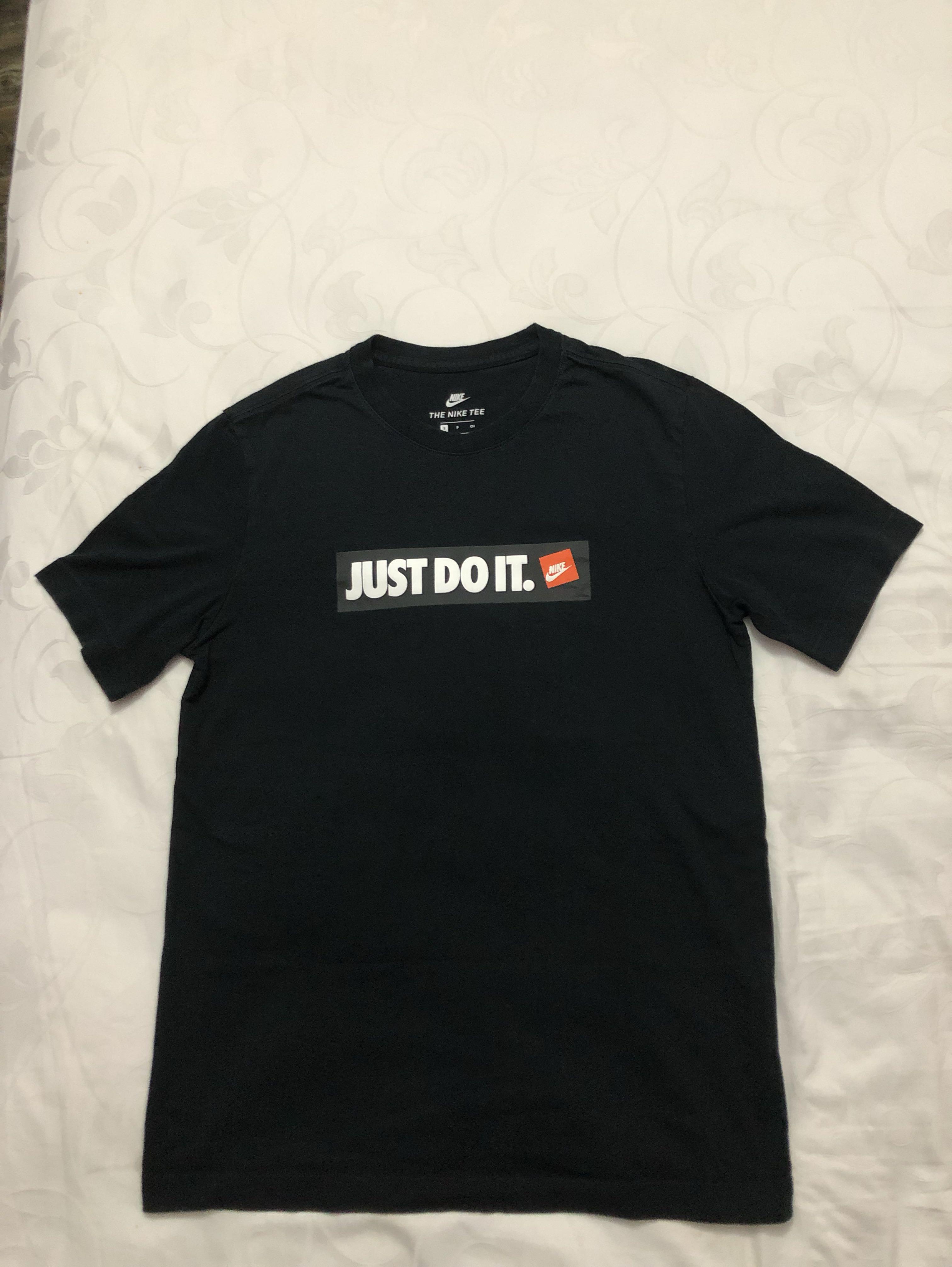 Nike JUST DO IT Box Logo T-shirt, Men's Fashion, Clothes, Tops on Carousell