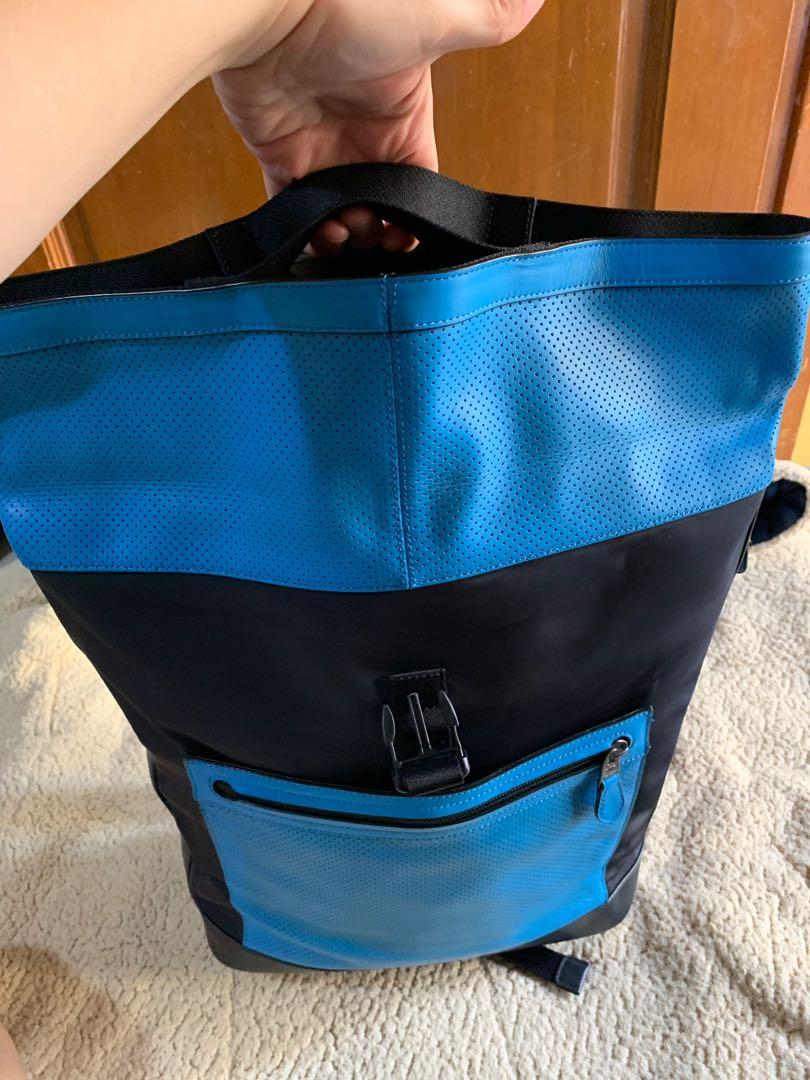 Original COACH Men Getaway Pack in Perforated Leather (F72077), Men's Fashion, Bags, Backpacks