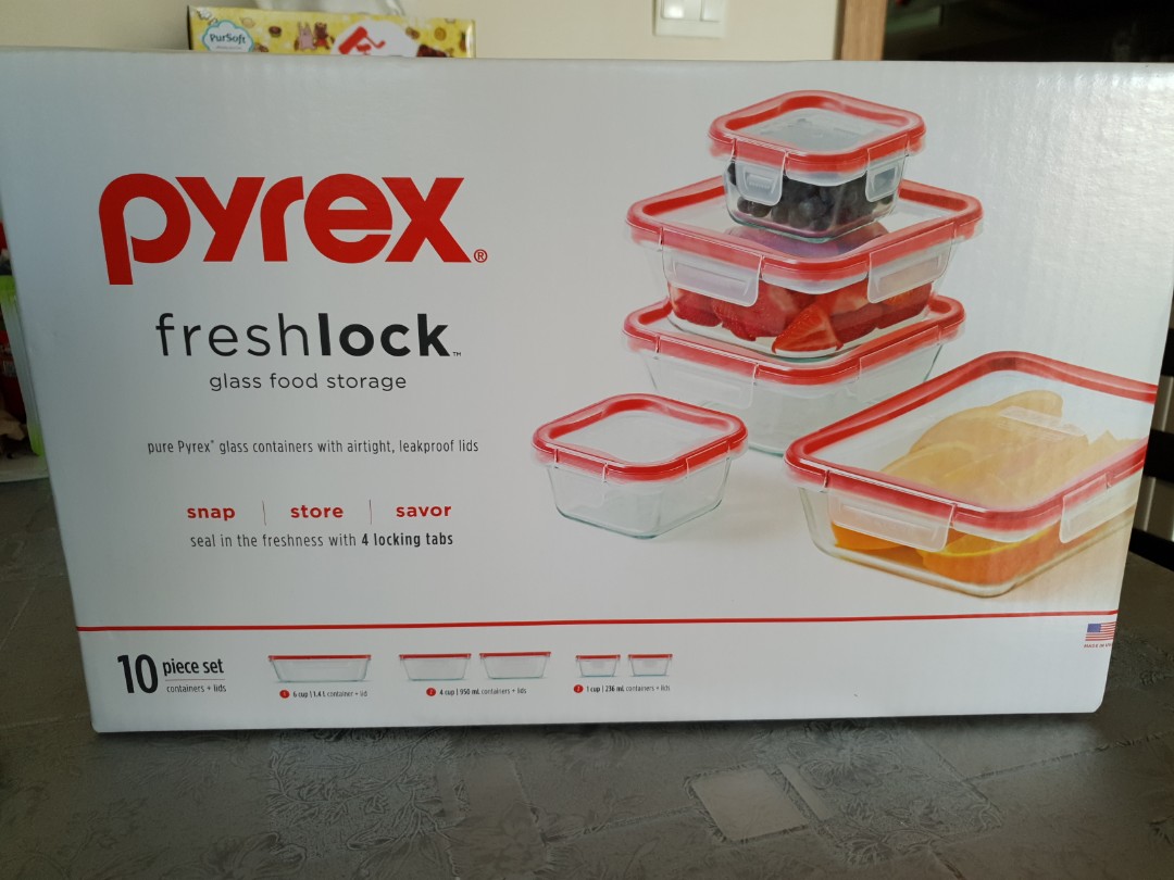Pyrex 10pc Freshlock Glass Storage Set : Target