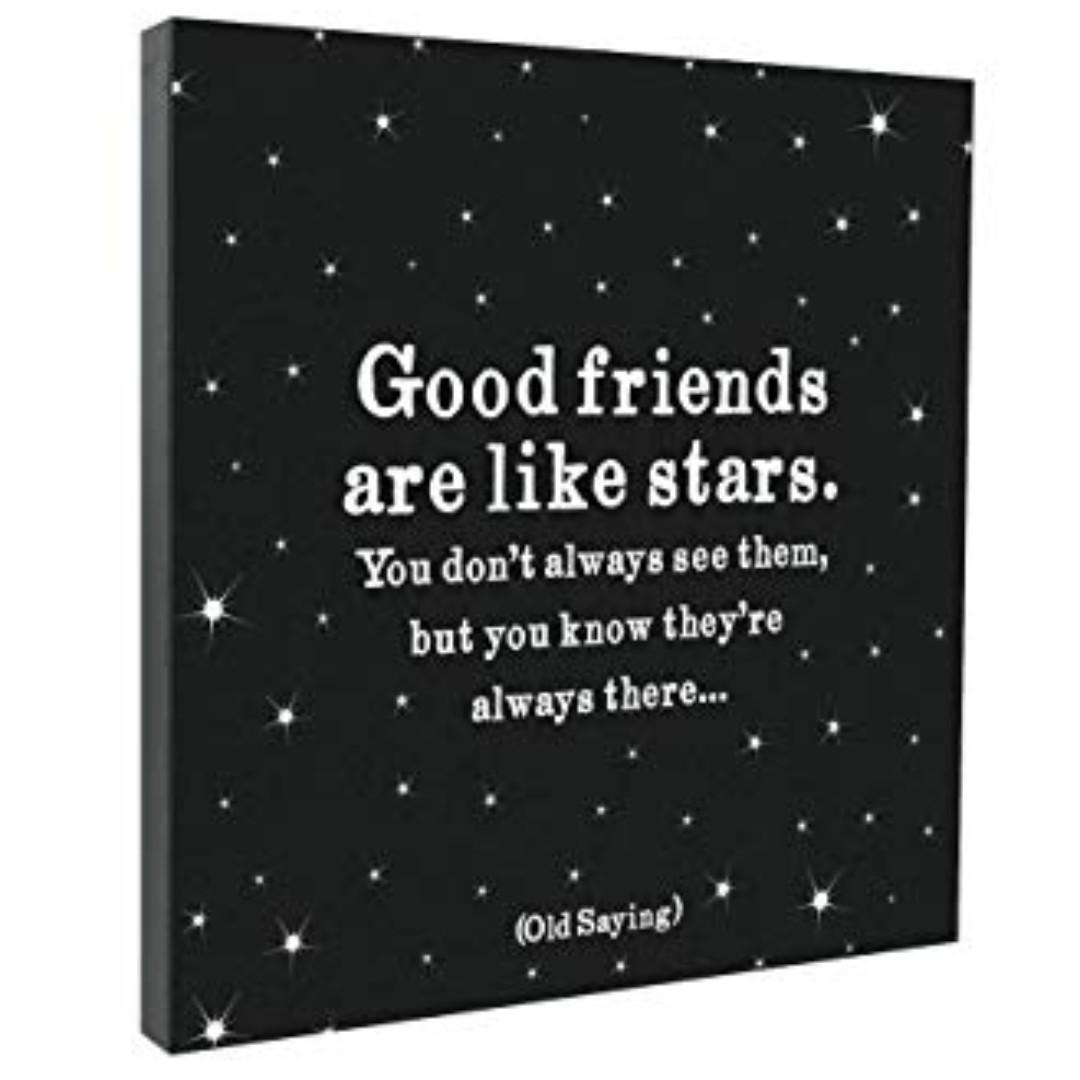 Quotable Canvas Good Friends Are Like Stars Wall Art Furniture Home Decor Others On Carousell