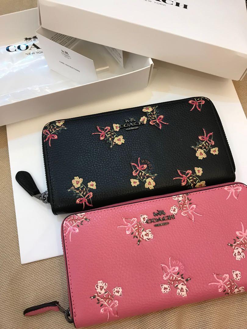 coach wallet floral