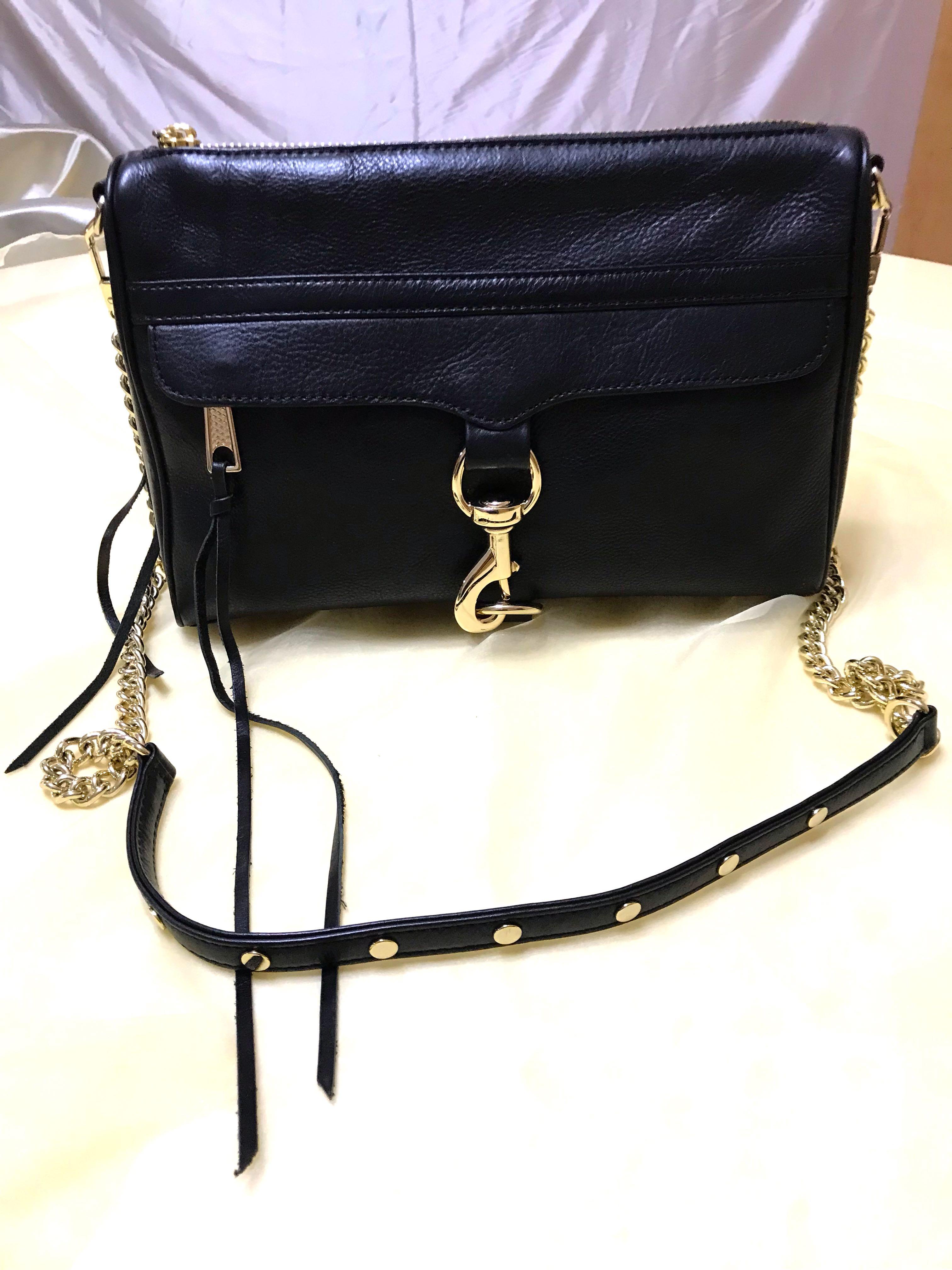 Rebecca Minkoff Large MAC Bag Style Black Gold Women s Fashion