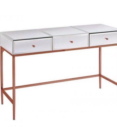 Rose Gold Dressing Table, Furniture & Home Living, Furniture, Tables