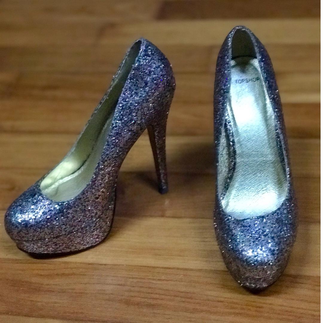 Topshop glitter heels deals