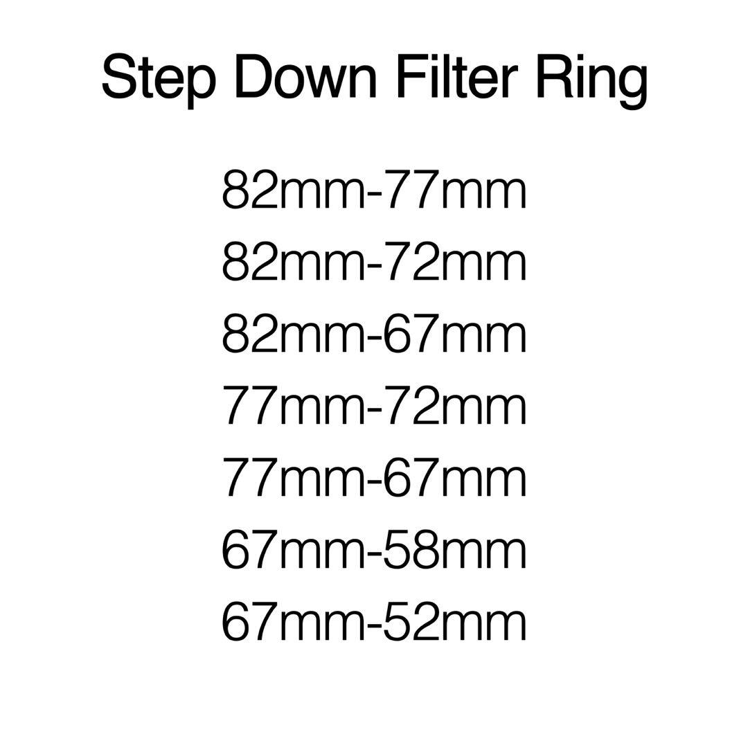 Step Down Filter Ring (Category: Mounts & Holders) located in Singapore. Submitted by ng_ (Listing ID 231017542, Image 1). Description: Brand new step down filter ring available in the following sizes: 82-77mm (out of stock) 82-72mm 82-67mm 77-72mm 77-67mm 67-58mm 67-52mm Note that this is a step DOWN filter adapter, which is different from a step UP filter adapter. Like what you see? Check out my other listings for other photography accessories!