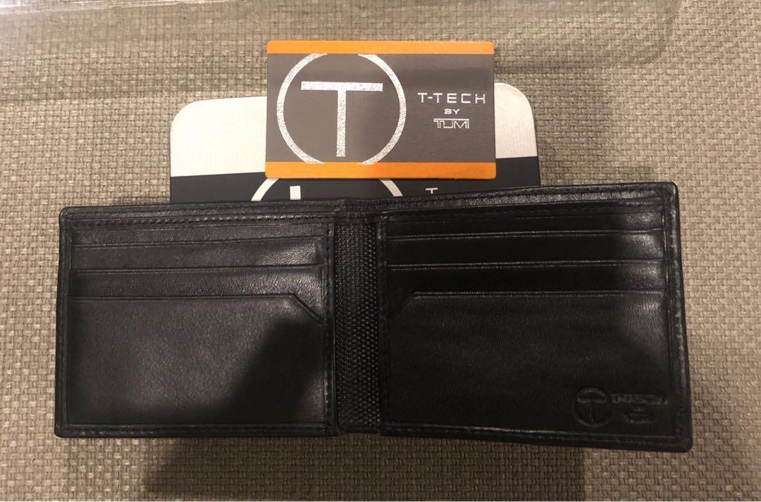 T Tech by TUMI leather wallet and reusable tin Men s Fashion