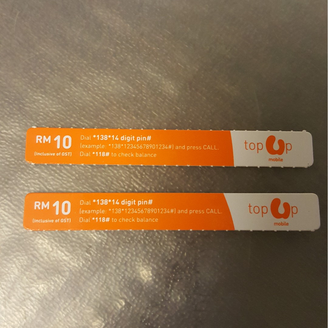 U Mobile Top Up Sticks 1 For S 3 Only 1 Left Everything Else On Carousell