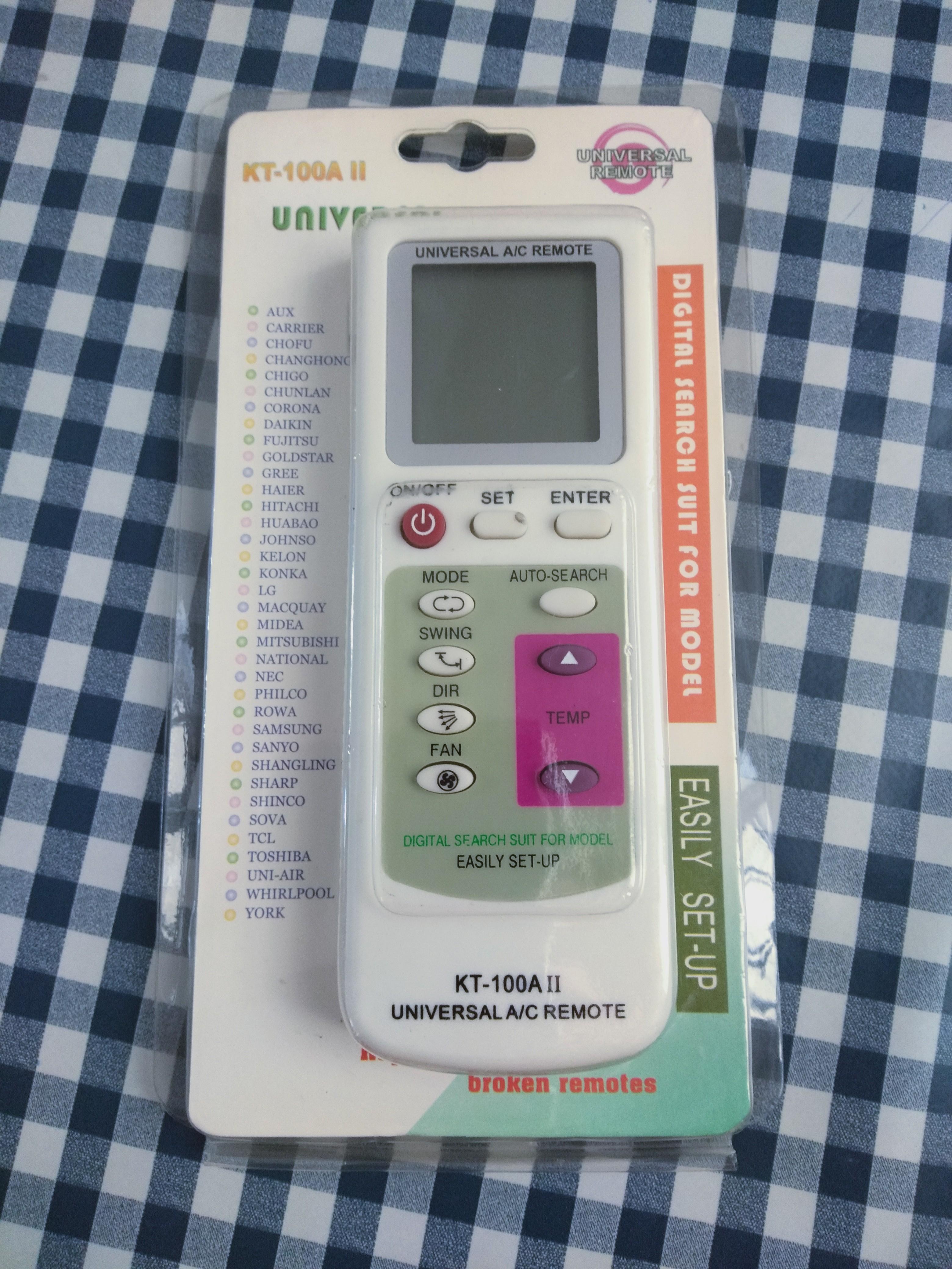 Universal Aircon Remote Control KT100A II, TV & Home Appliances, Air