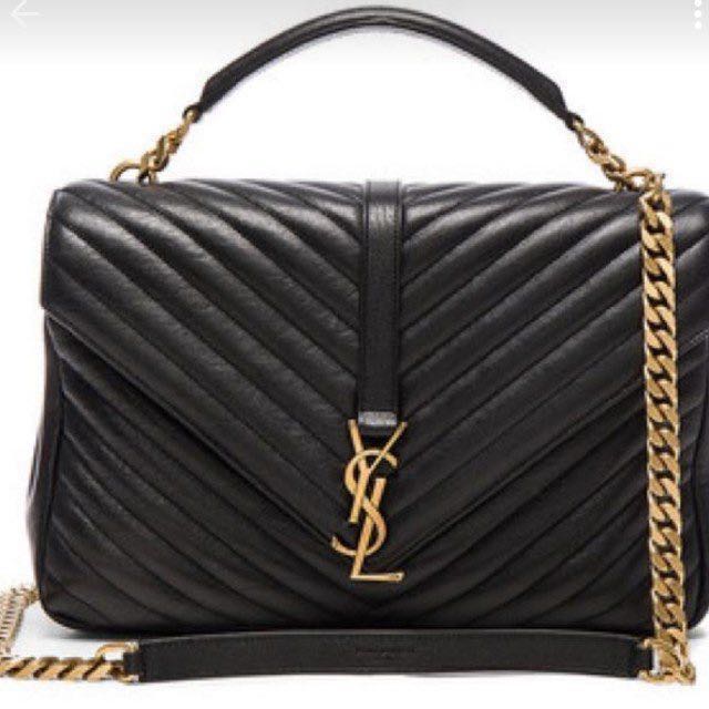saint laurent college bag gold hardware