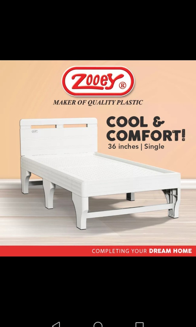 Zooey plastic bed w/bed frame 36 inches ( single), Babies & Kids, Baby
