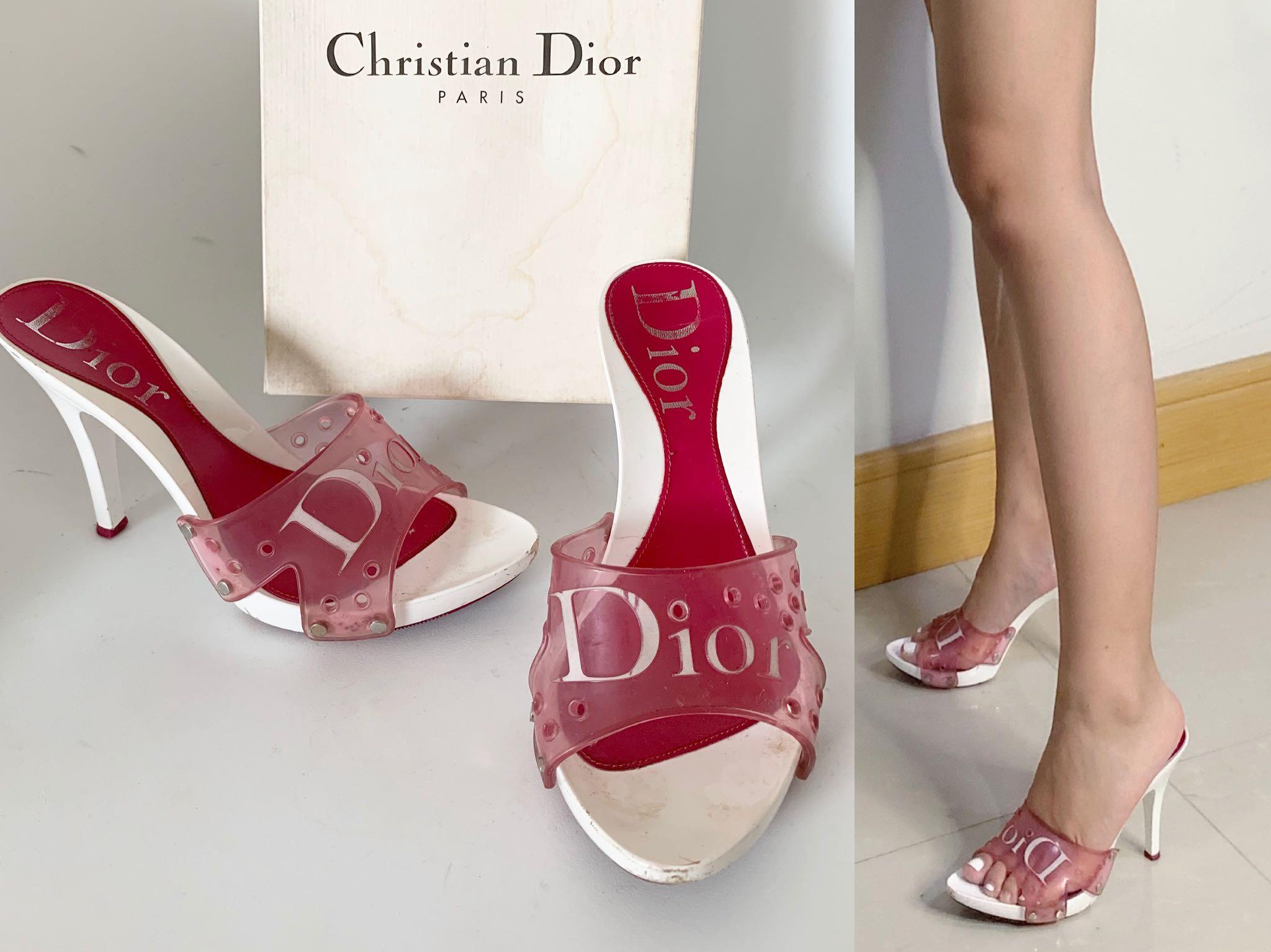 SOLD Christian Dior pink pvc sandals Shoes