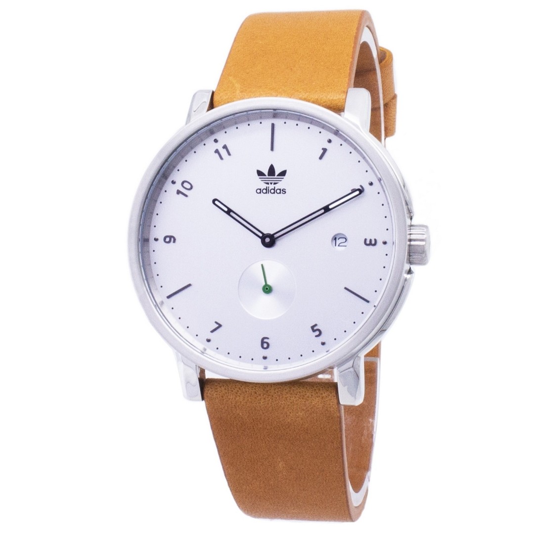 adidas district leather strap watch