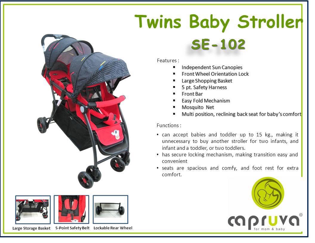 Apruva twin shop stroller
