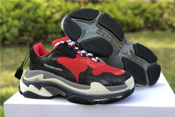 Balenciaga Triple S 2018 red Men s Fashion Footwear Sneakers on