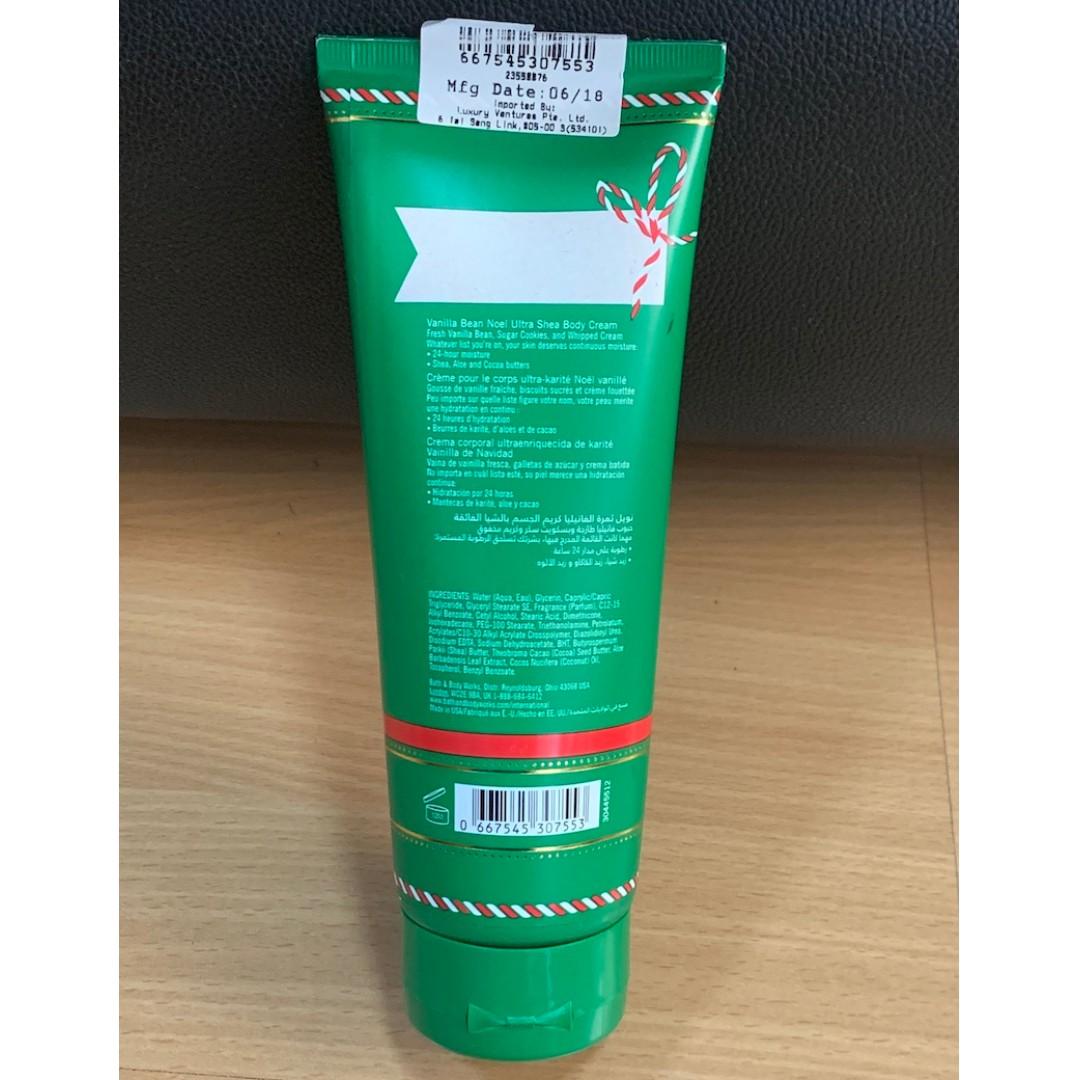 Bath & Body Works Vanilla Bean Noel Body Cream (Authentic), Beauty