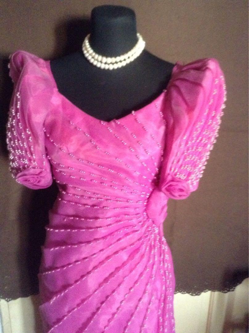 Beaded Filipina Mestiza Gown For Sale