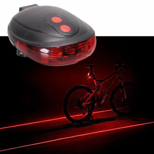 2 Laser+5 Led Flashing Rear Bike Bicycle Tail Light Lamp Beam Safety Warning GF