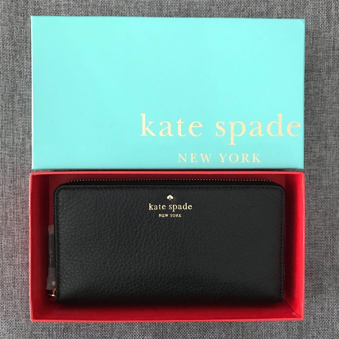 Brand new kate spade black Cobble Hill lacey wallet, Luxury, Bags & Wallets  on Carousell