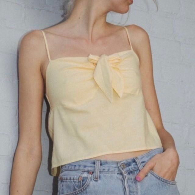 brandy melville yellow top