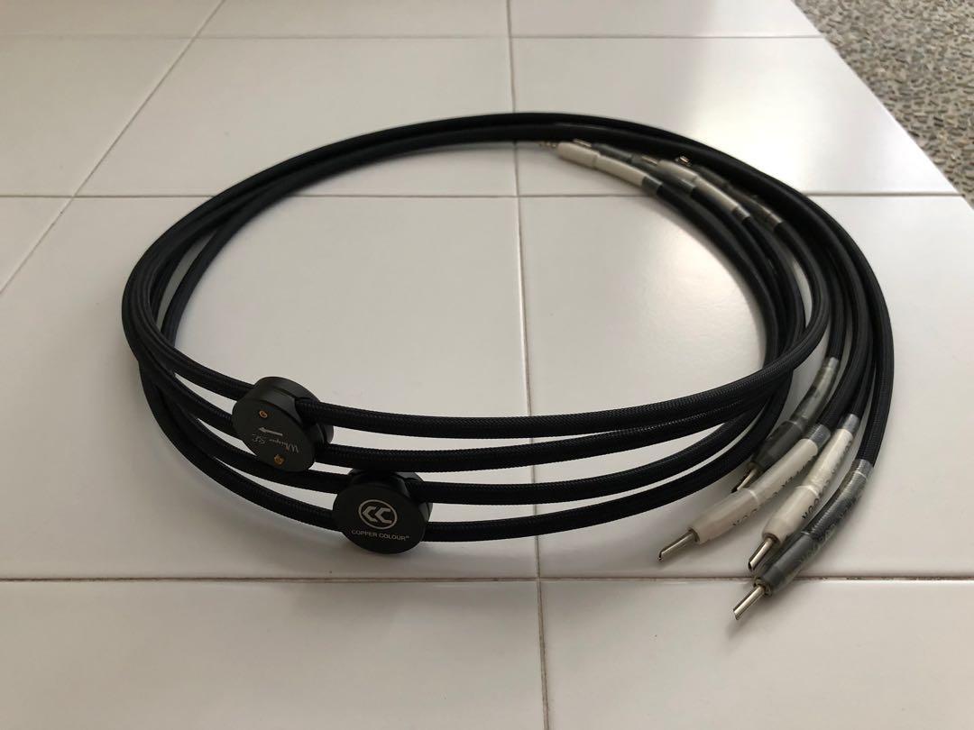 Copper Colour Whisper SE speaker cables, Audio, Portable Audio