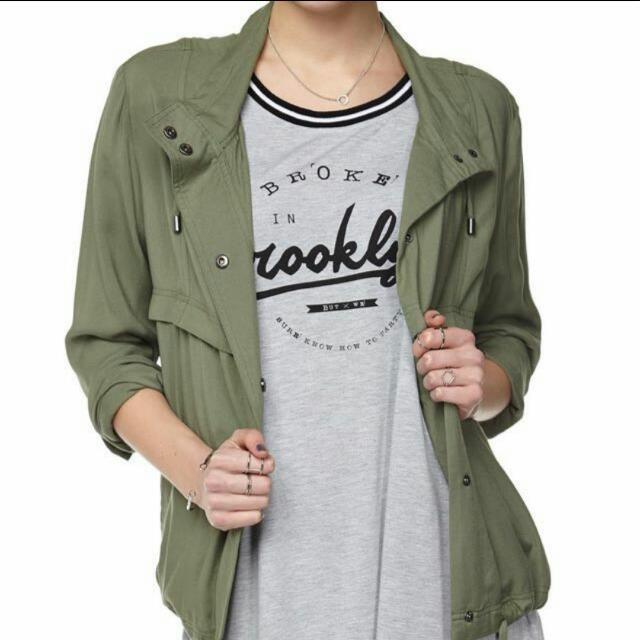 cotton on army green jacket