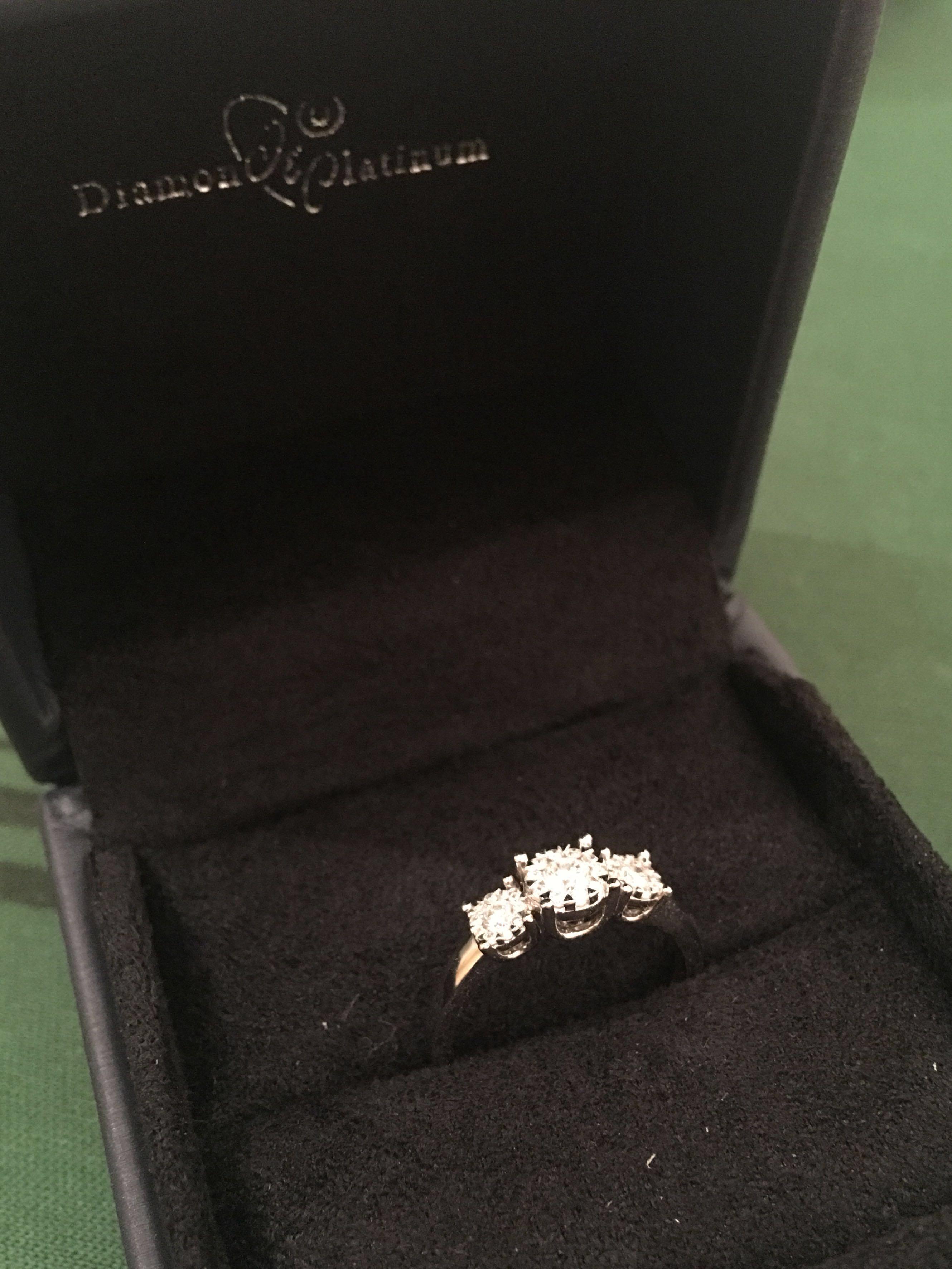 Diamond Platinum Diamond Ring with Forevermark Diamond Certificate